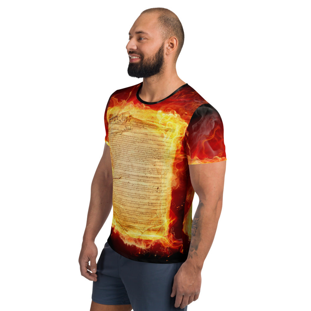 Burning Constitution Men's Athletic T-shirt