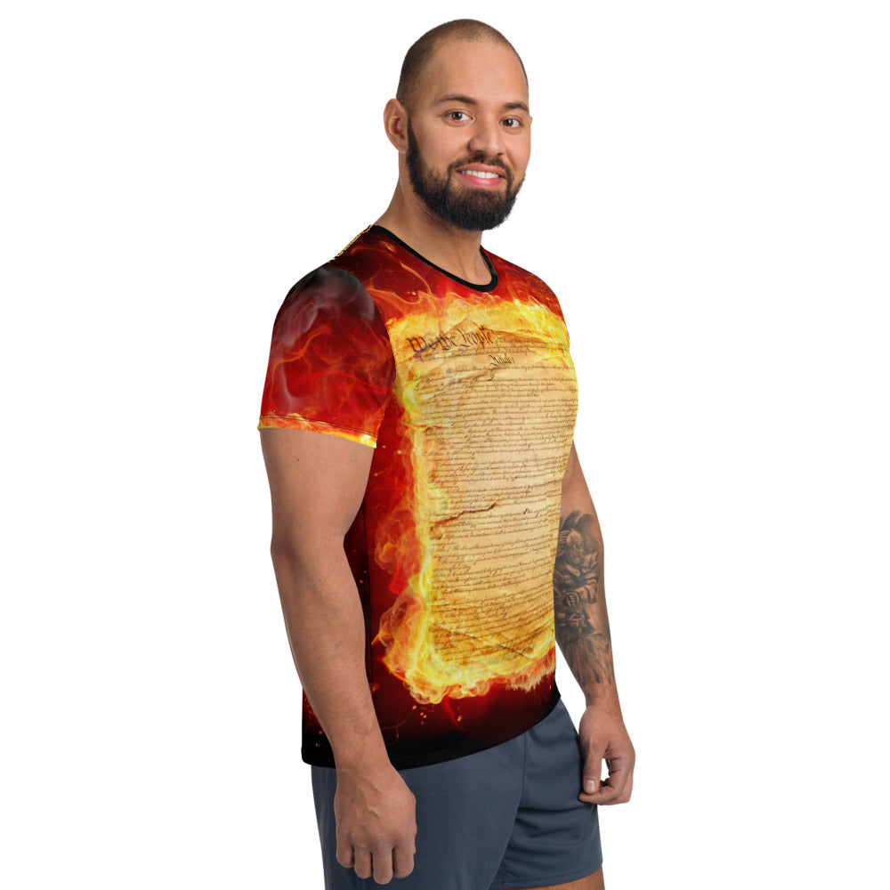 Burning Constitution Men's Athletic T-shirt