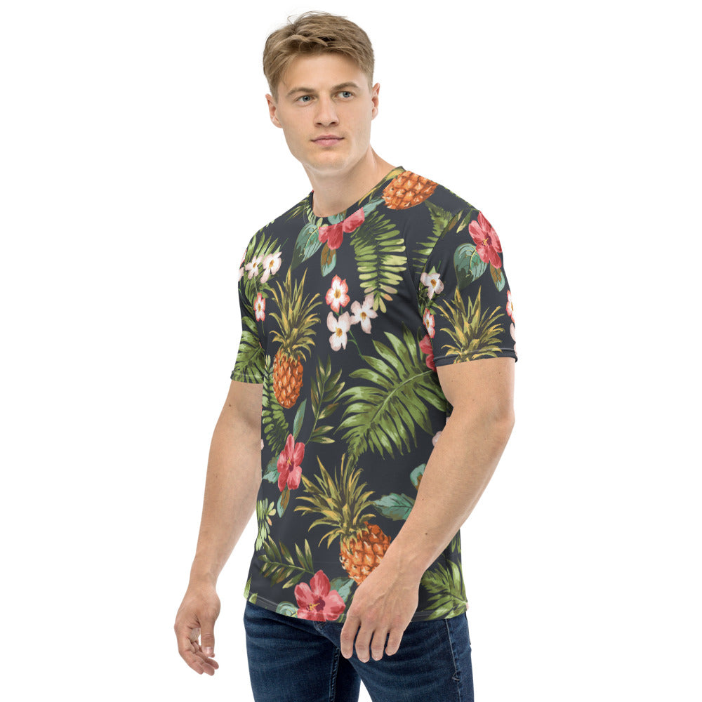 Liberty Maniacs Hawaiian Print Men's T-Shirt XL