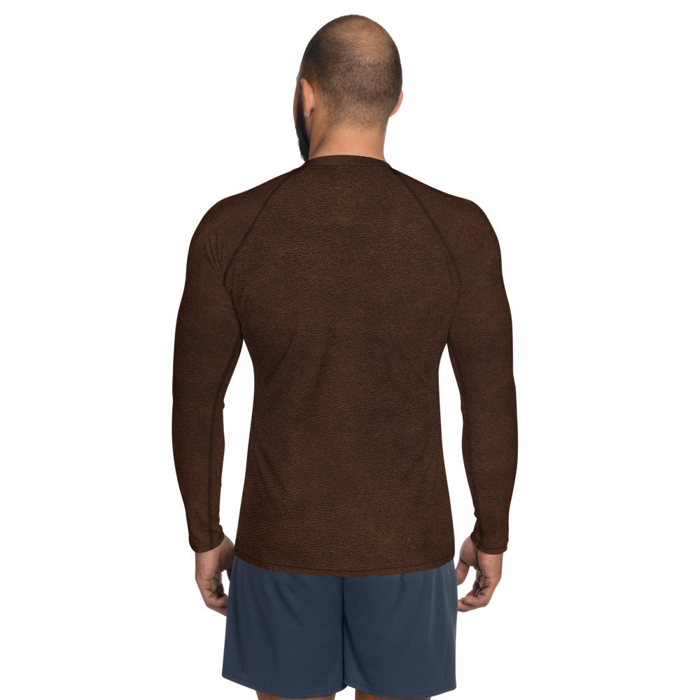 The Cowboy Leather Pattern Men's Rash Guard