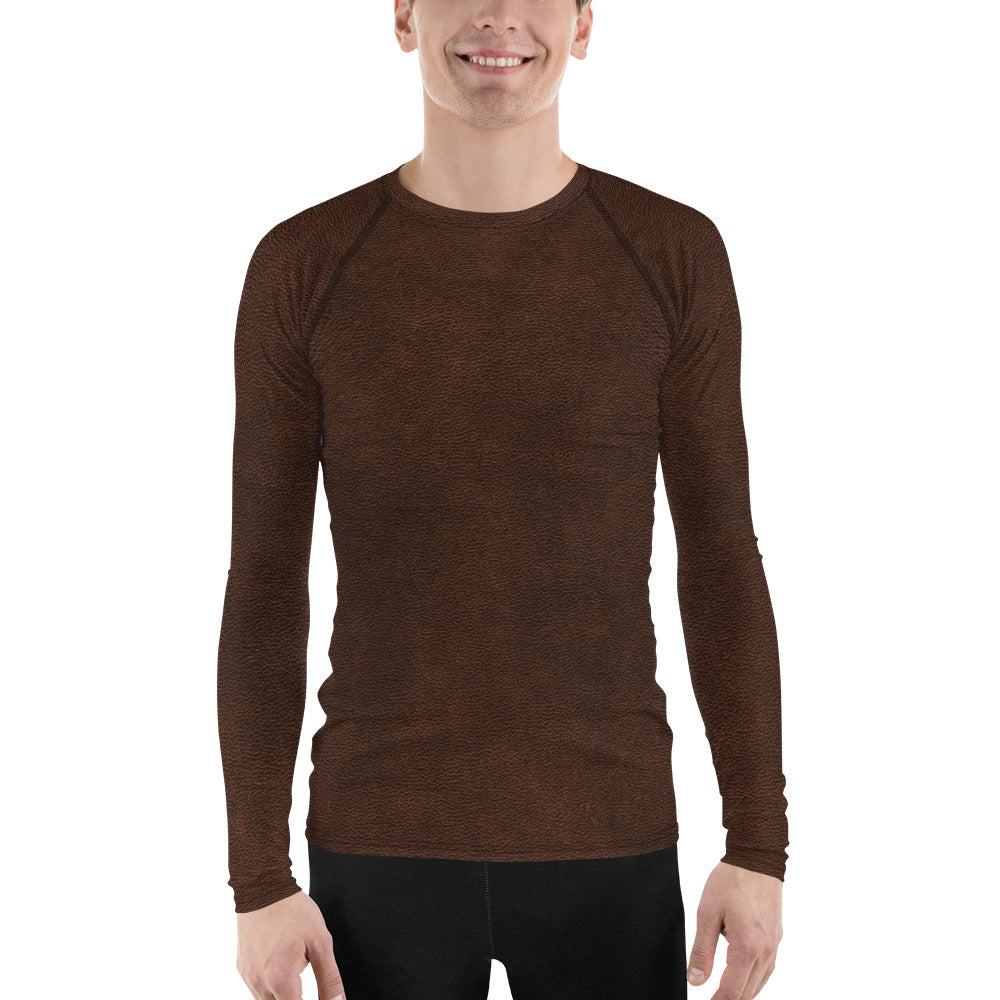 The Cowboy Leather Pattern Men's Rash Guard