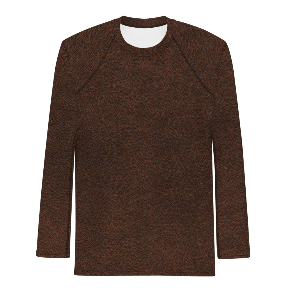 The Cowboy Leather Pattern Men's Rash Guard