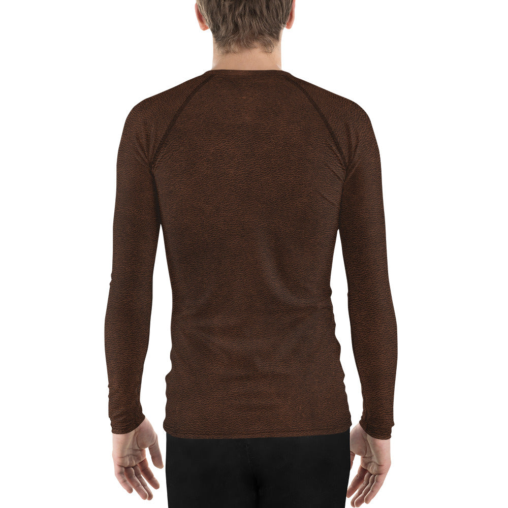 The Cowboy Leather Pattern Men's Rash Guard