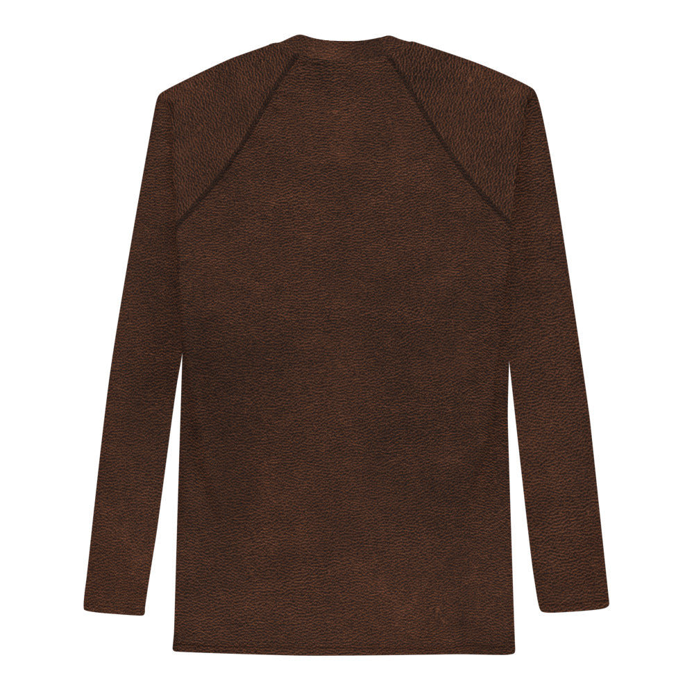The Cowboy Leather Pattern Men's Rash Guard