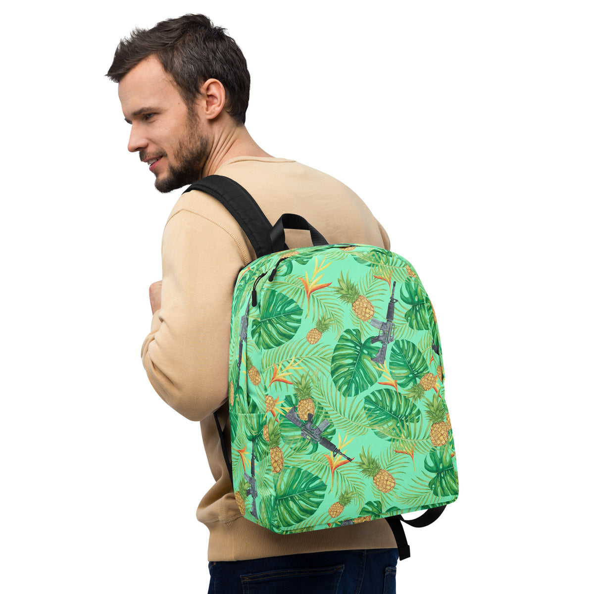 Pineapples and Carbines Hawaiian Minimalist Backpack