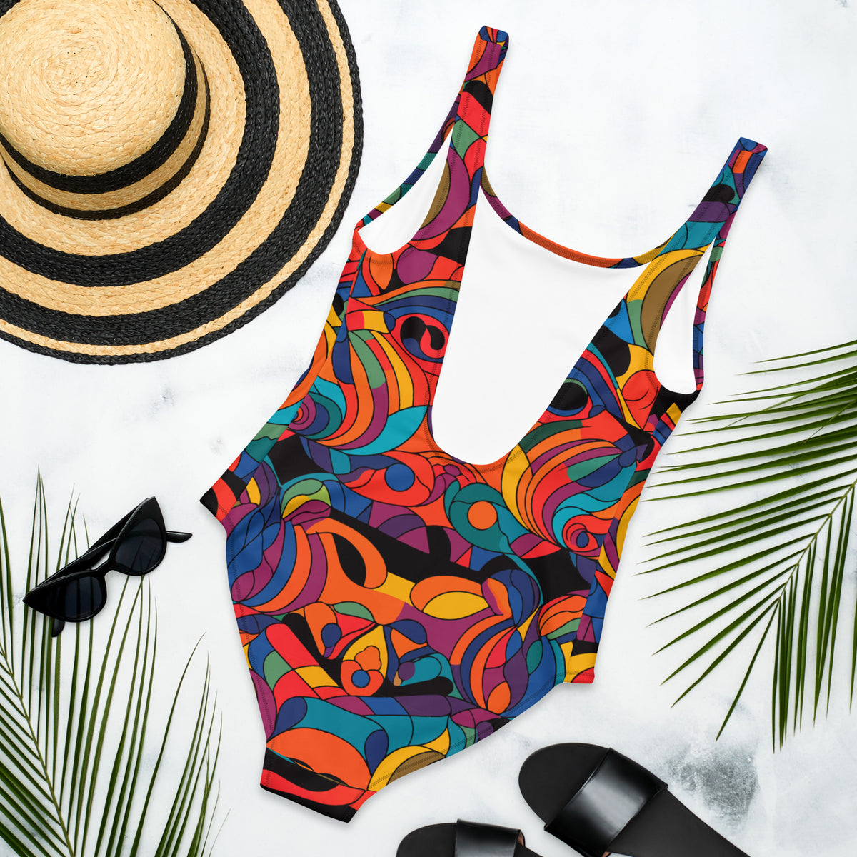 Kaleidoscopic One-Piece Swimsuit
