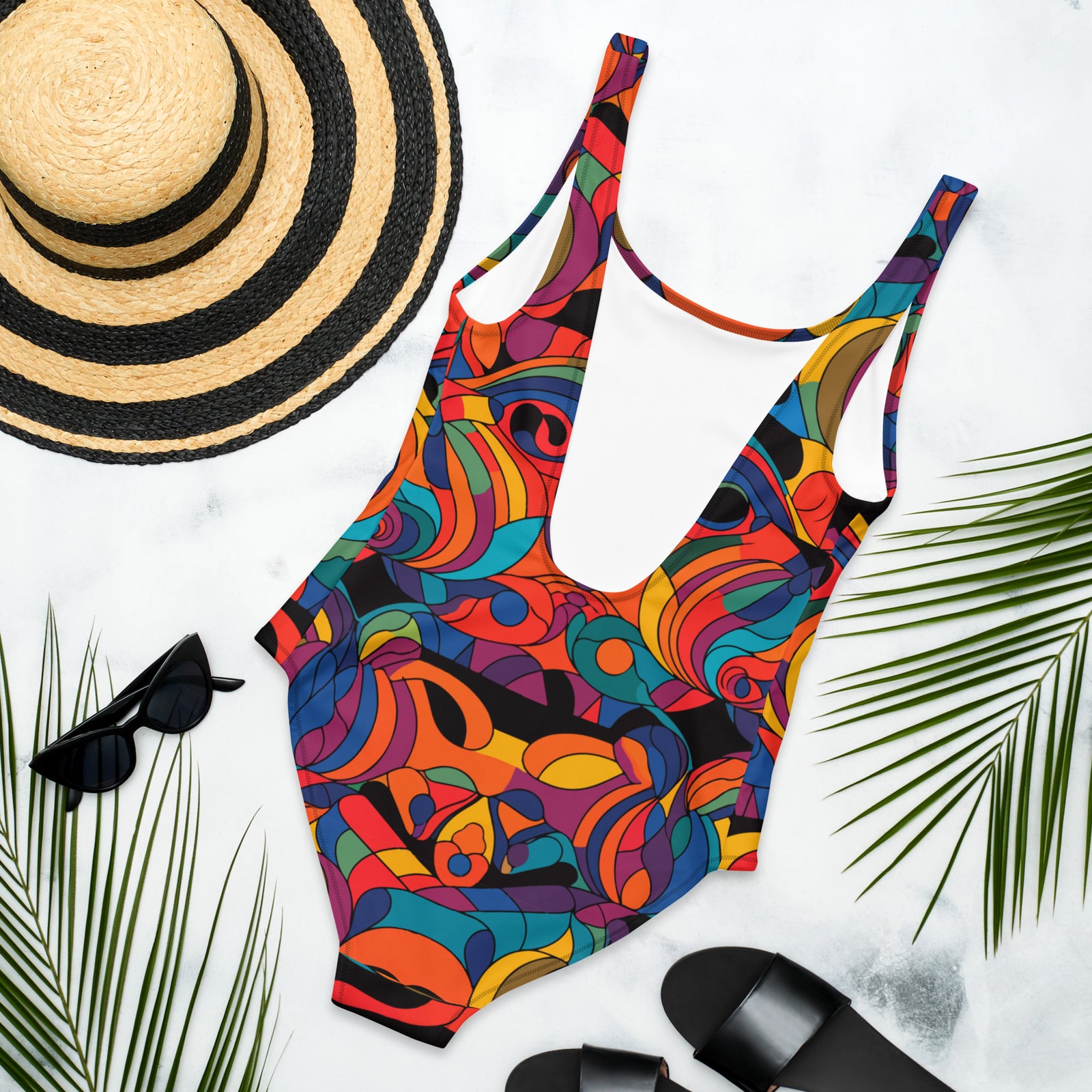 Kaleidoscopic One-Piece Swimsuit