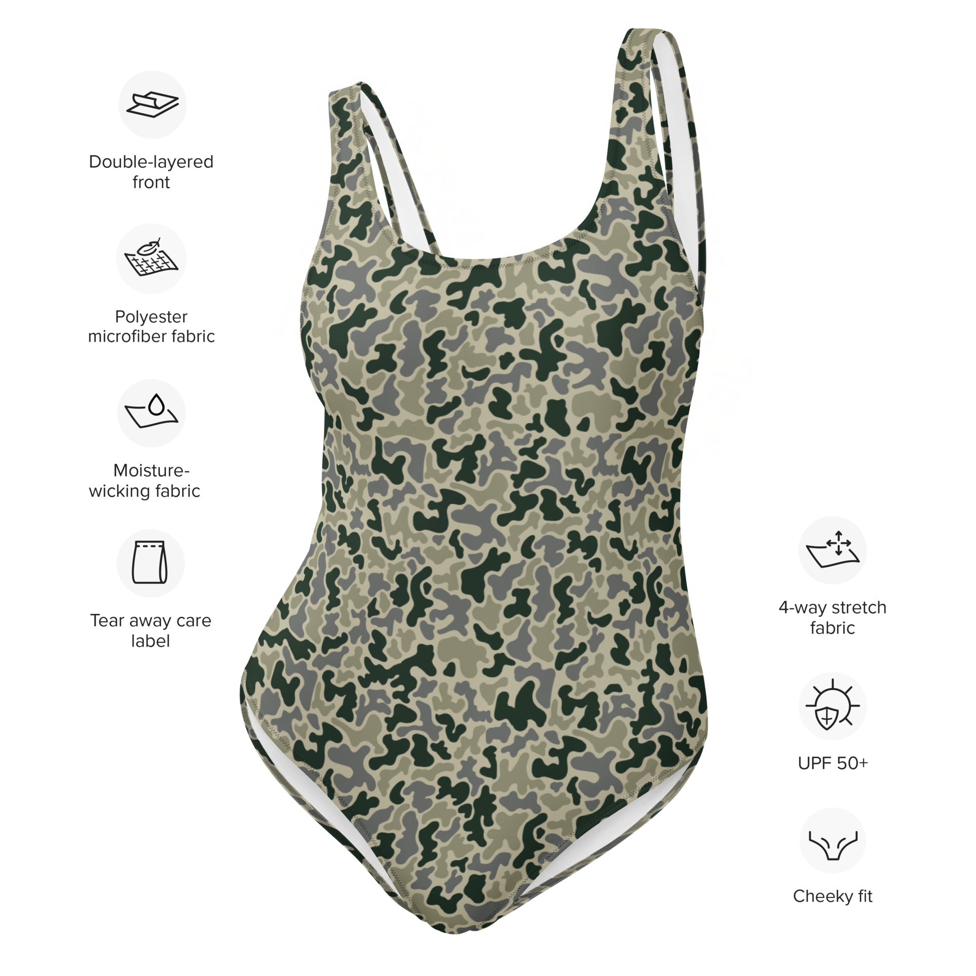 Marshstone CalCam Camo Pattern One-Piece Swimsuit