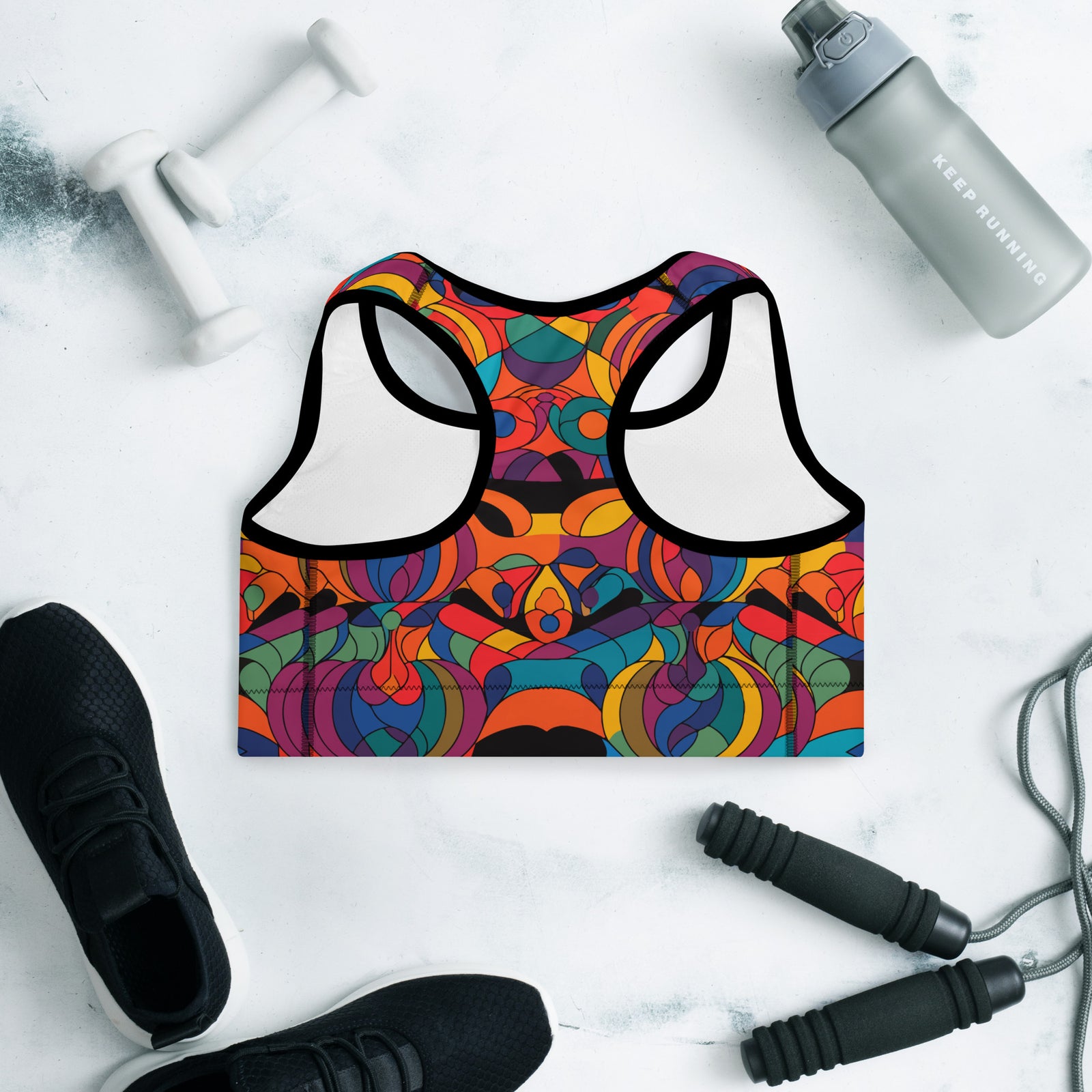 Kaleidoscopic Padded Sports Bra