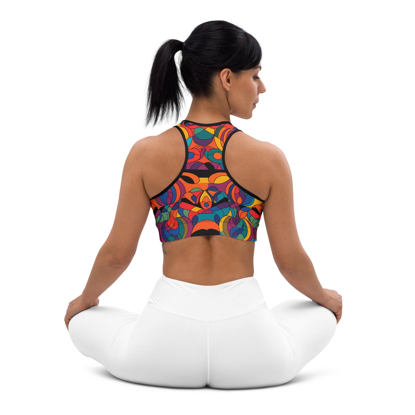 Kaleidoscopic Padded Sports Bra