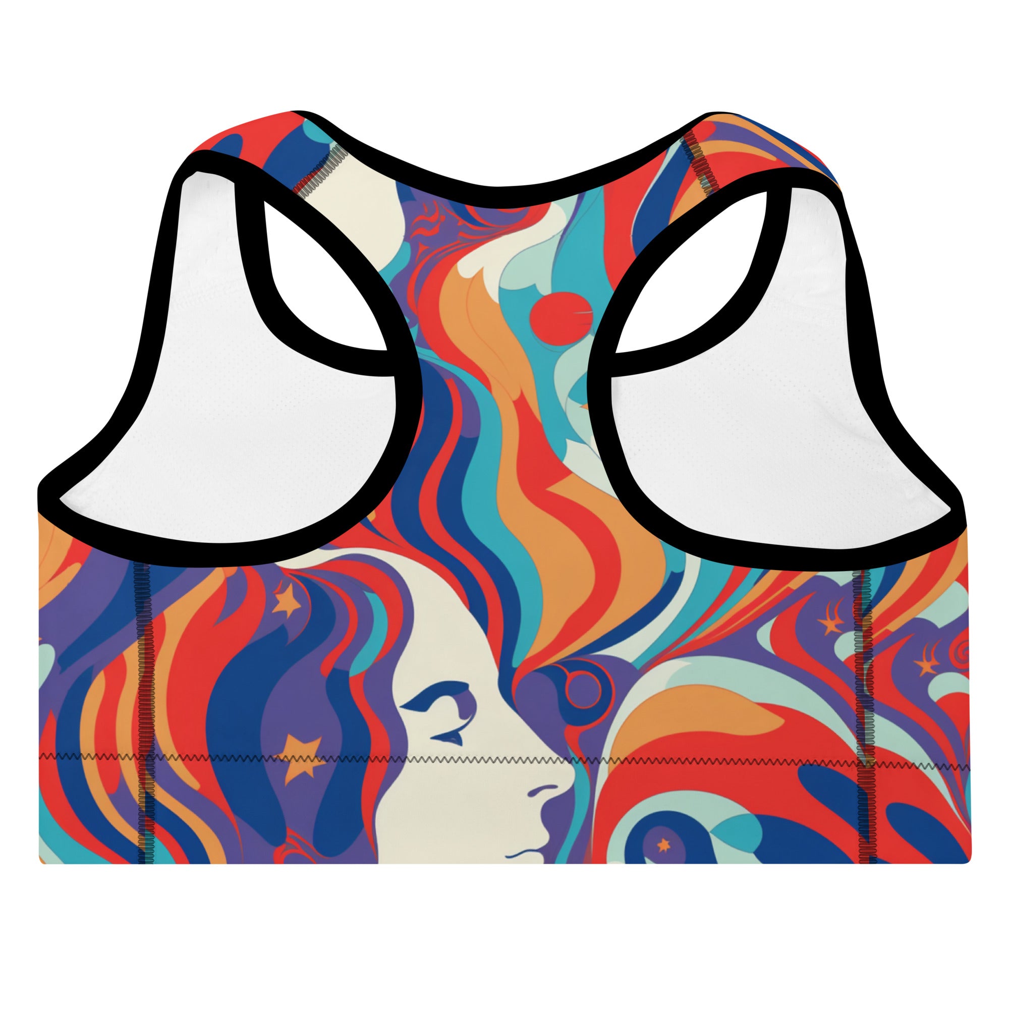 Glaser Psychedelic Woman Padded Sports Bra