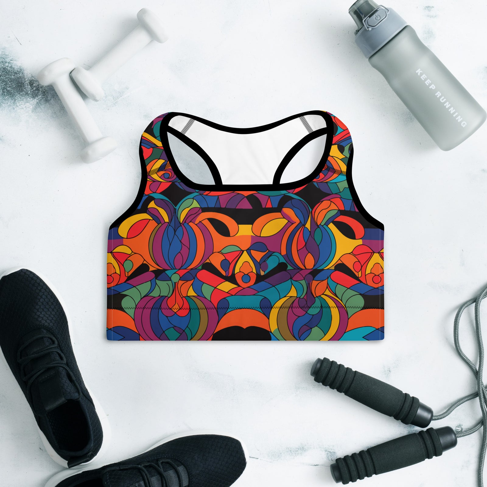 Kaleidoscopic Padded Sports Bra