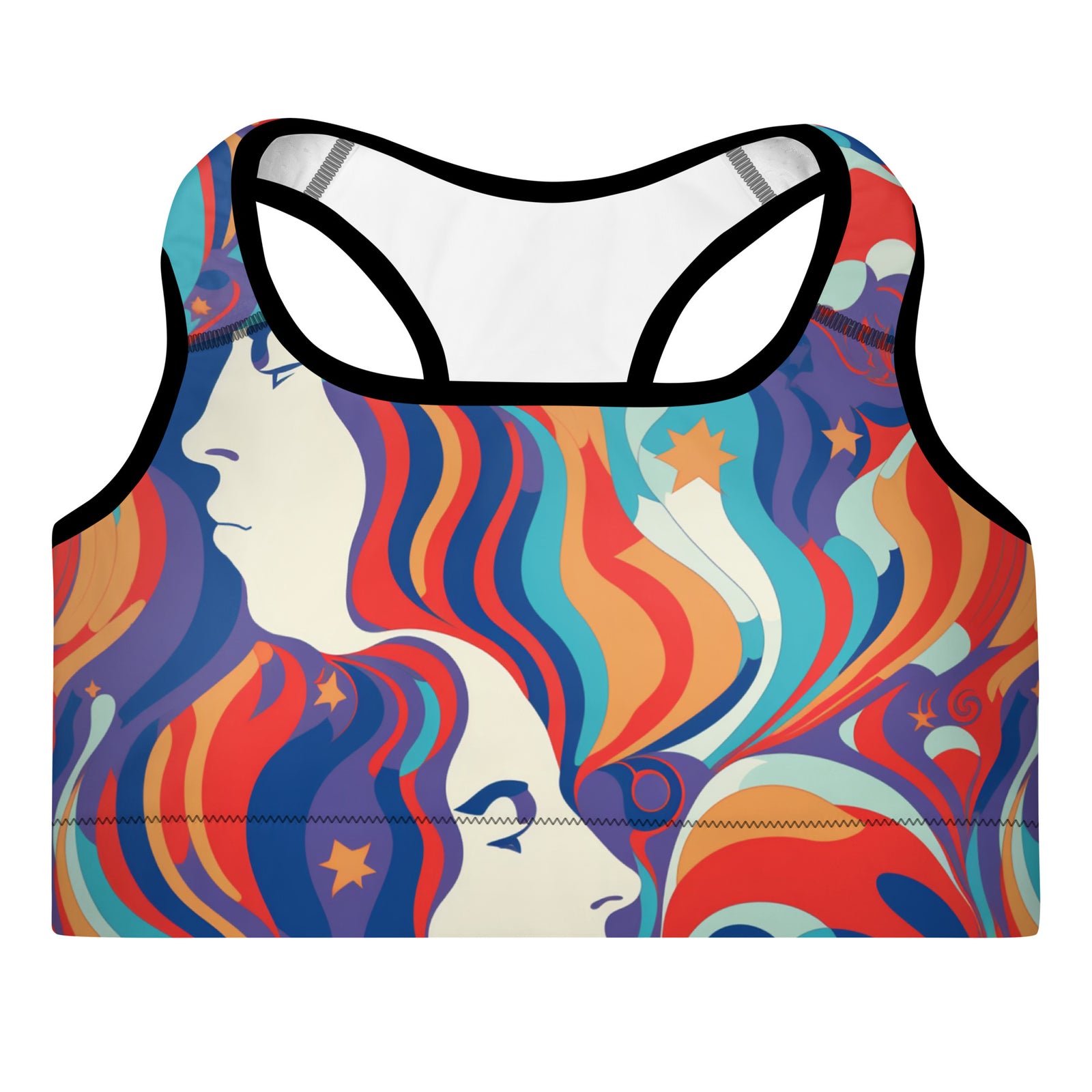 Glaser Psychedelic Woman Padded Sports Bra