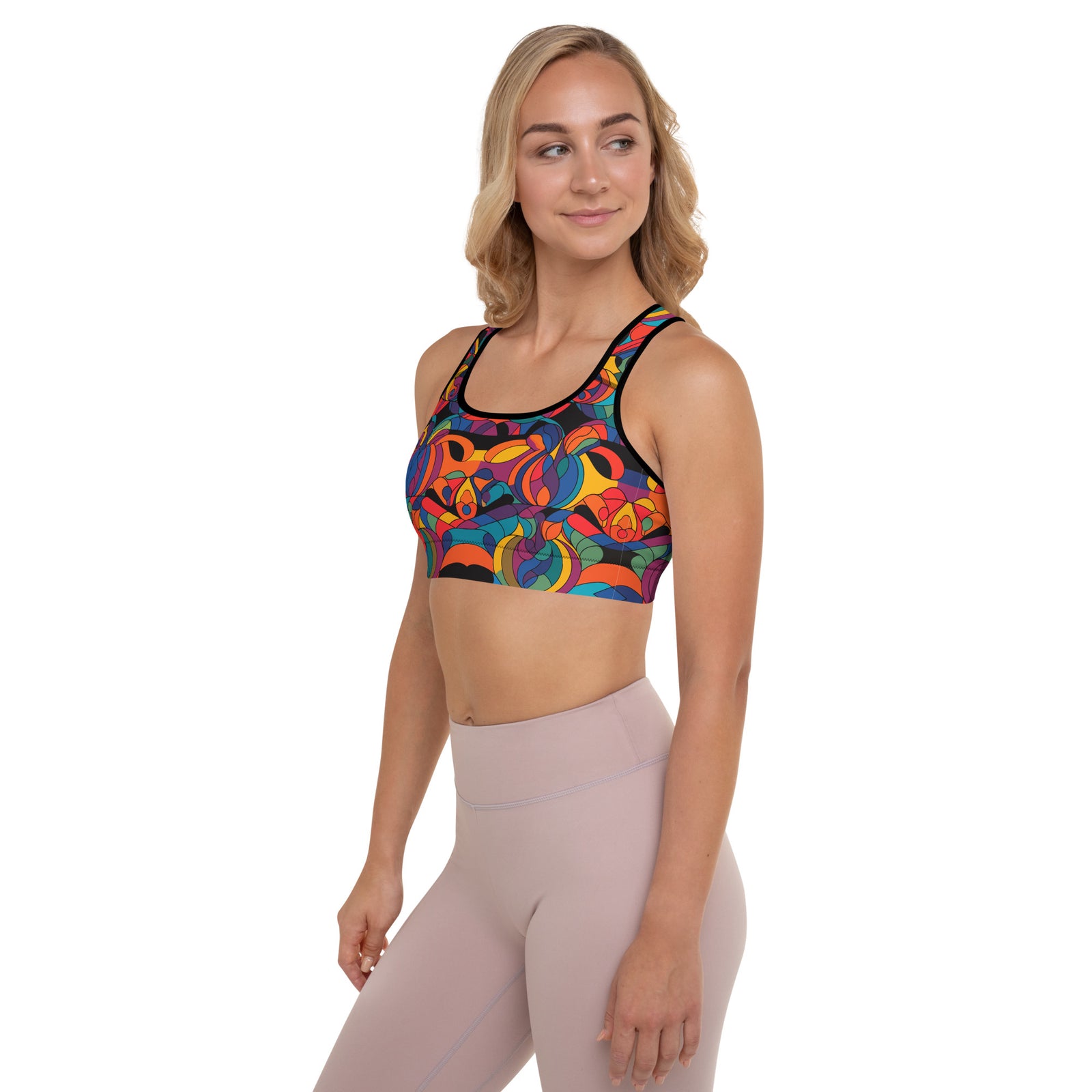 Kaleidoscopic Padded Sports Bra