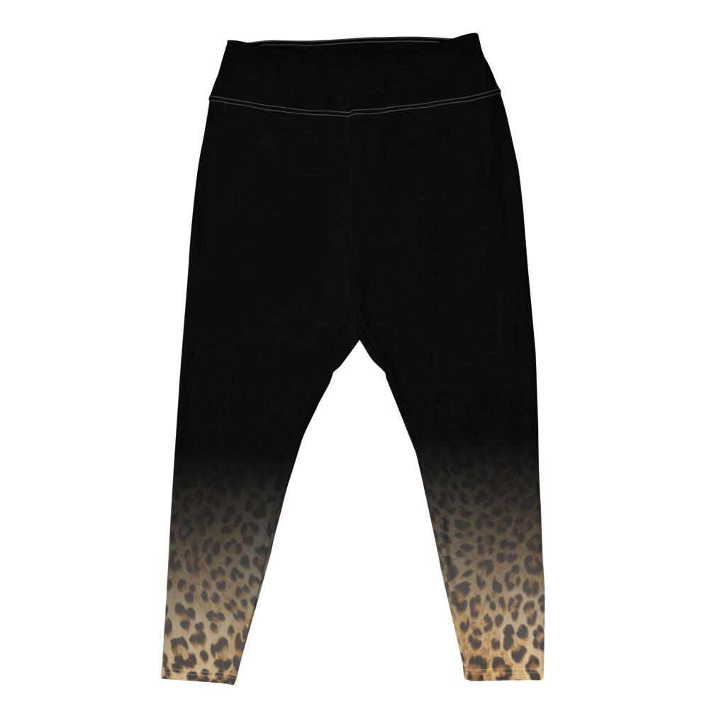 Shadow Leopard Print Plus Size Leggings