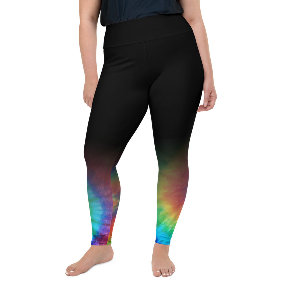 Tie Dye Shadow Plus Size Leggings