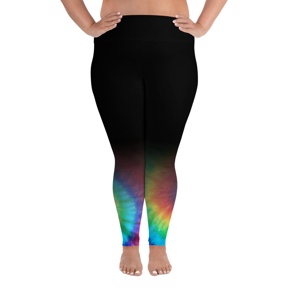 Tie Dye Shadow Plus Size Leggings