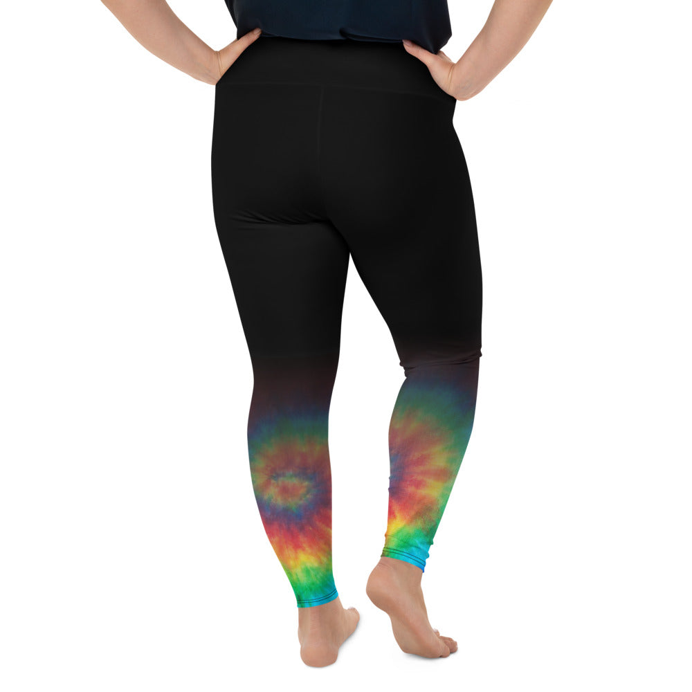 Tie Dye Shadow Plus Size Leggings