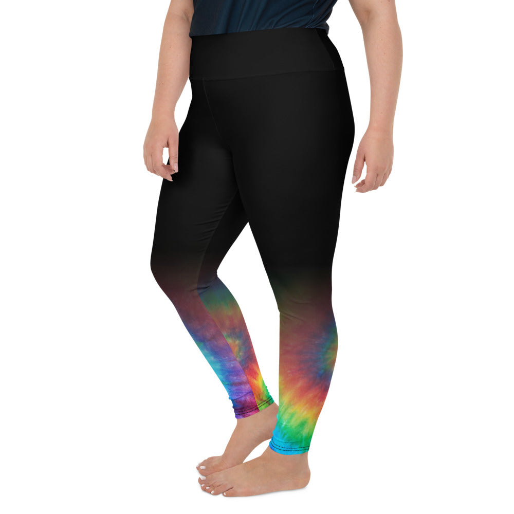 Tie Dye Shadow Plus Size Leggings