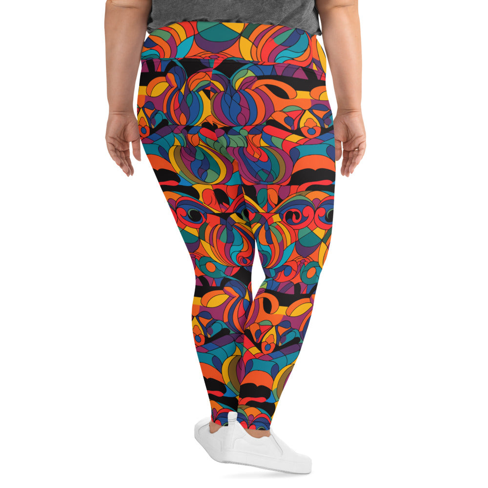 Kaleidoscopic Plus Size Leggings
