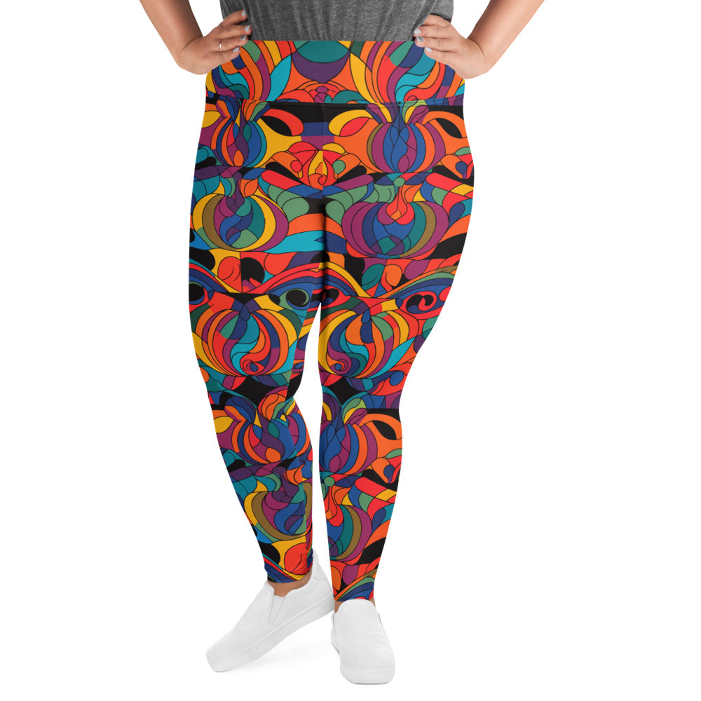 Kaleidoscopic Plus Size Leggings
