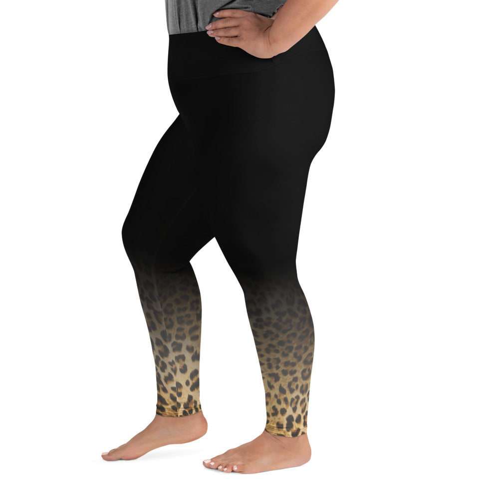 Shadow Leopard  Plus Size Leggings