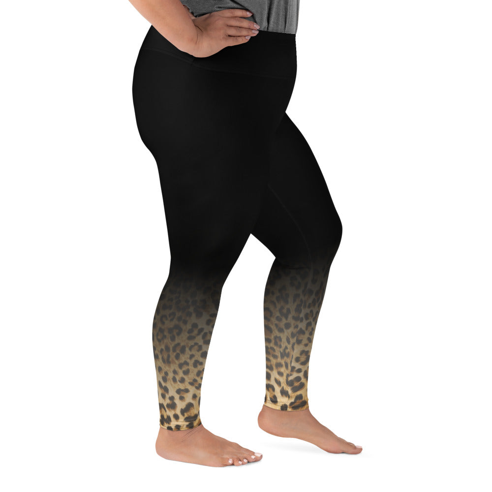 Shadow Leopard  Plus Size Leggings