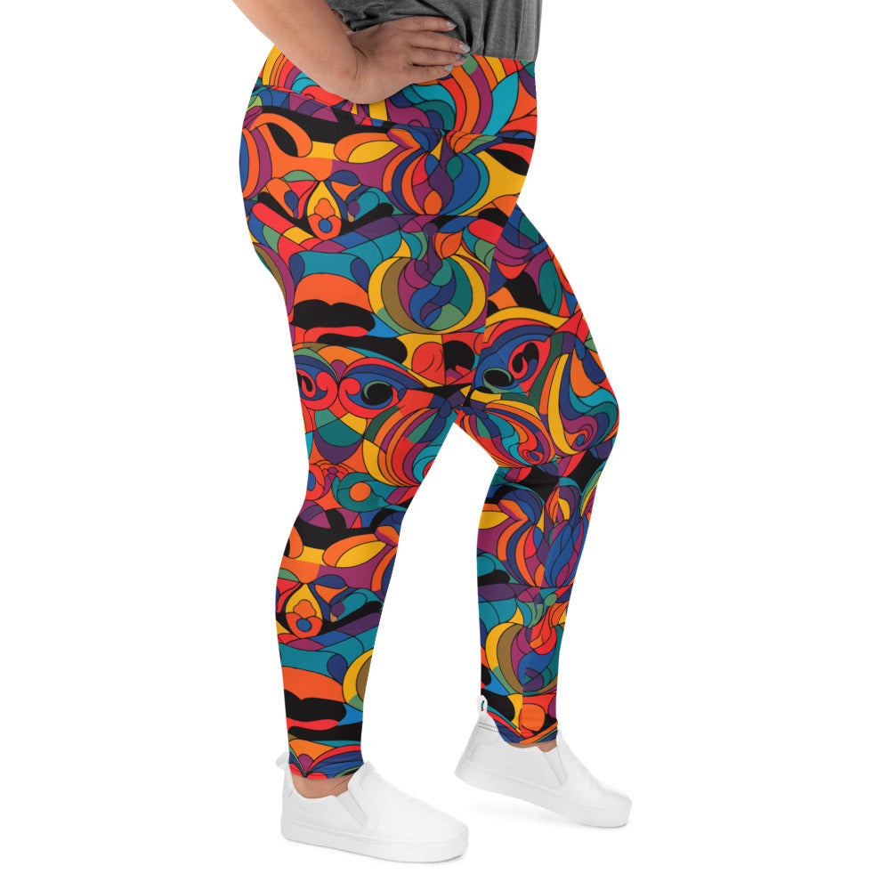 Kaleidoscopic Plus Size Leggings