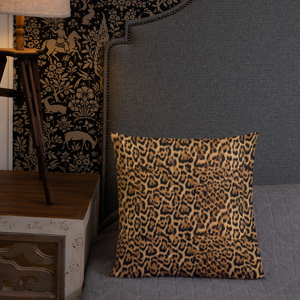 Kavir Leopard Print Fabric Pattern Pillow
