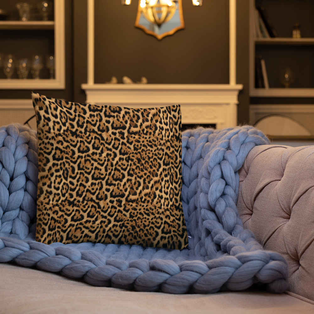 Kavir Leopard Print Fabric Pattern Pillow