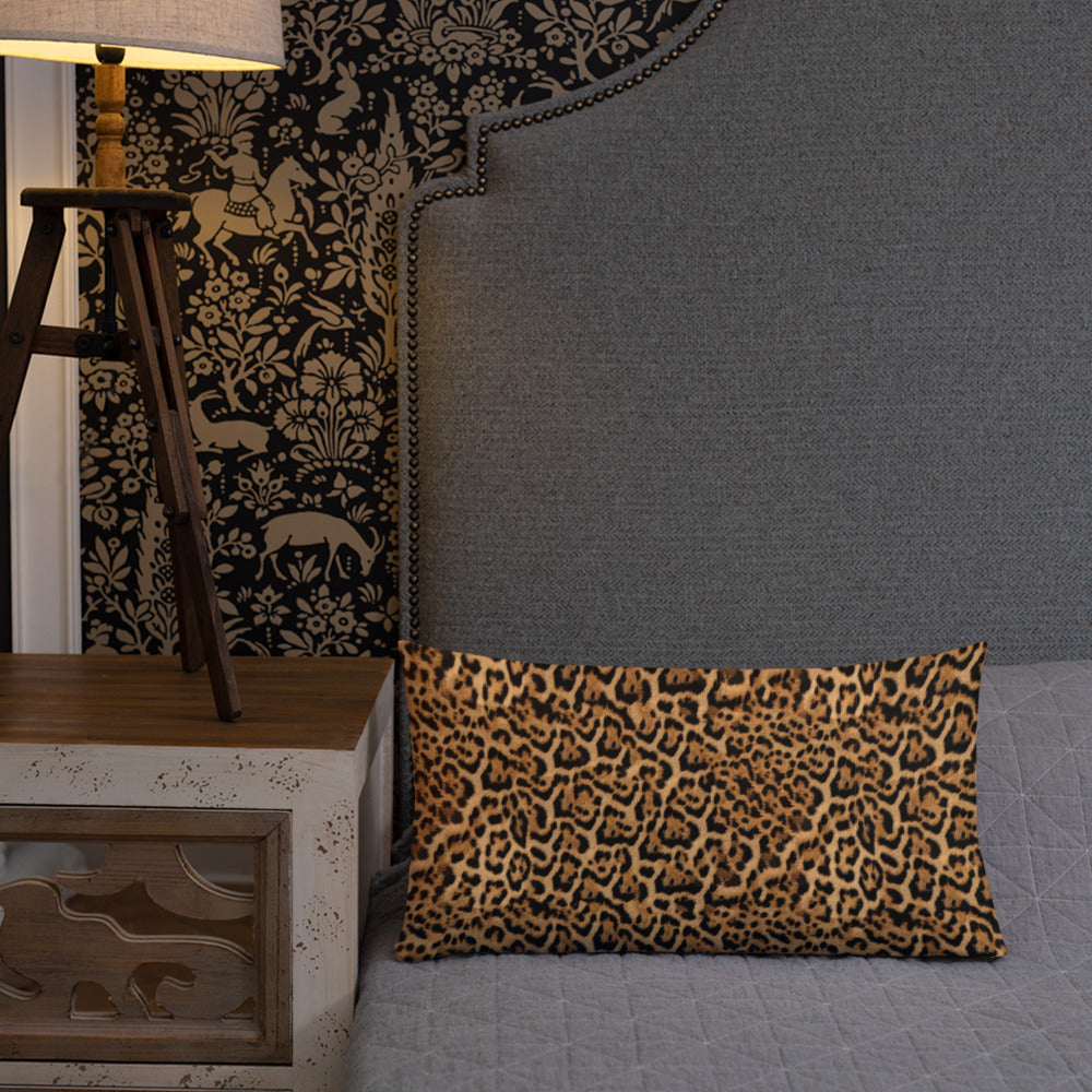 Kavir Leopard Print Fabric Pattern Pillow
