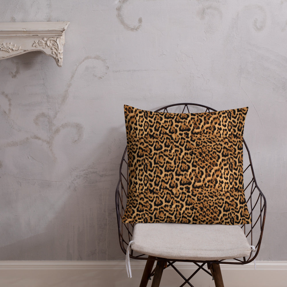 Kavir Leopard Print Fabric Pattern Pillow