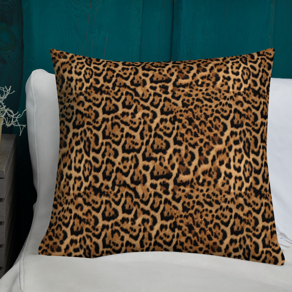 Kavir Leopard Print Fabric Pattern Pillow