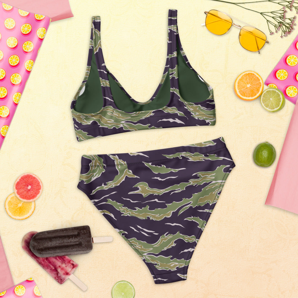 Tiger Stripe Camo Recycled high-waisted bikini