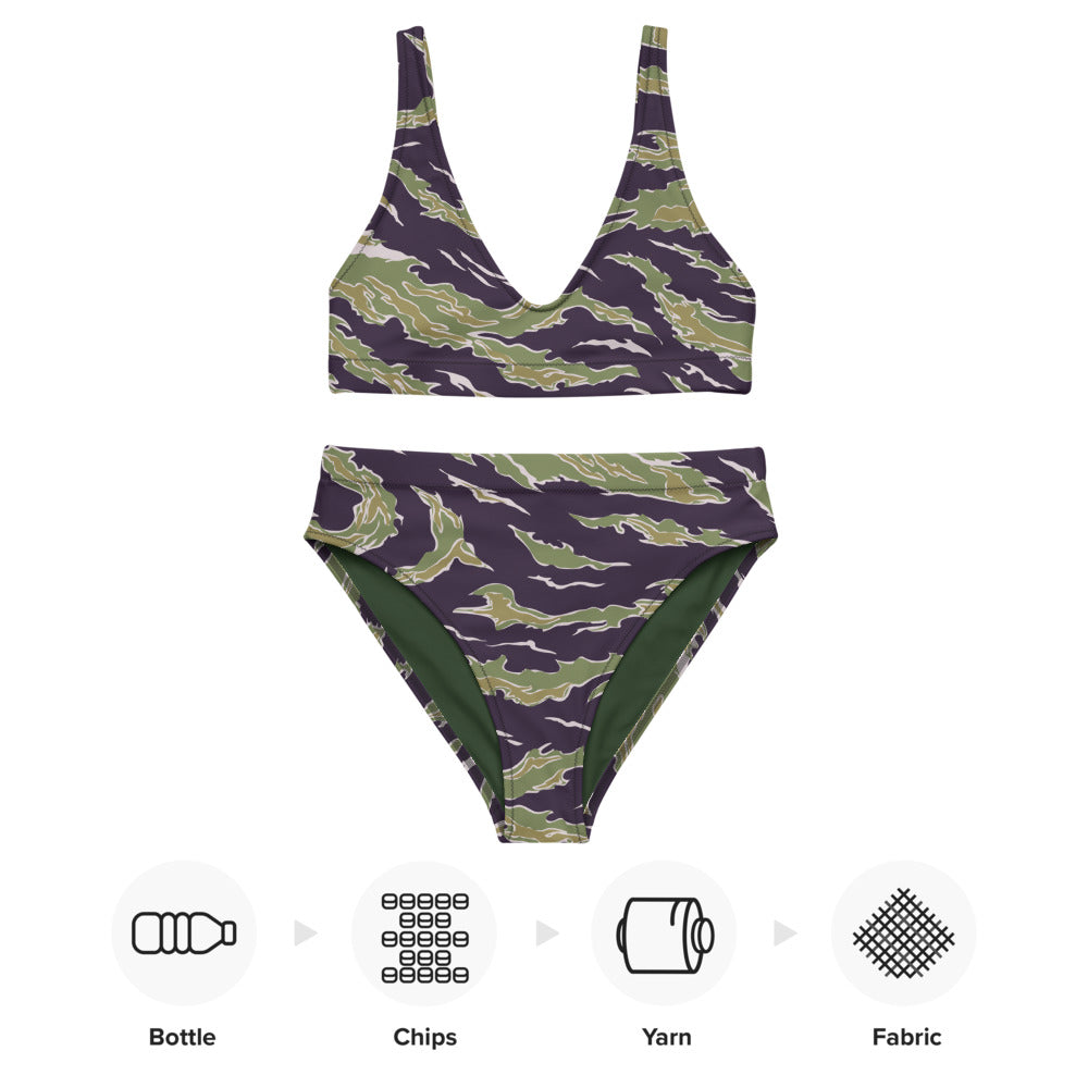 Tiger Stripe Camo Recycled high-waisted bikini