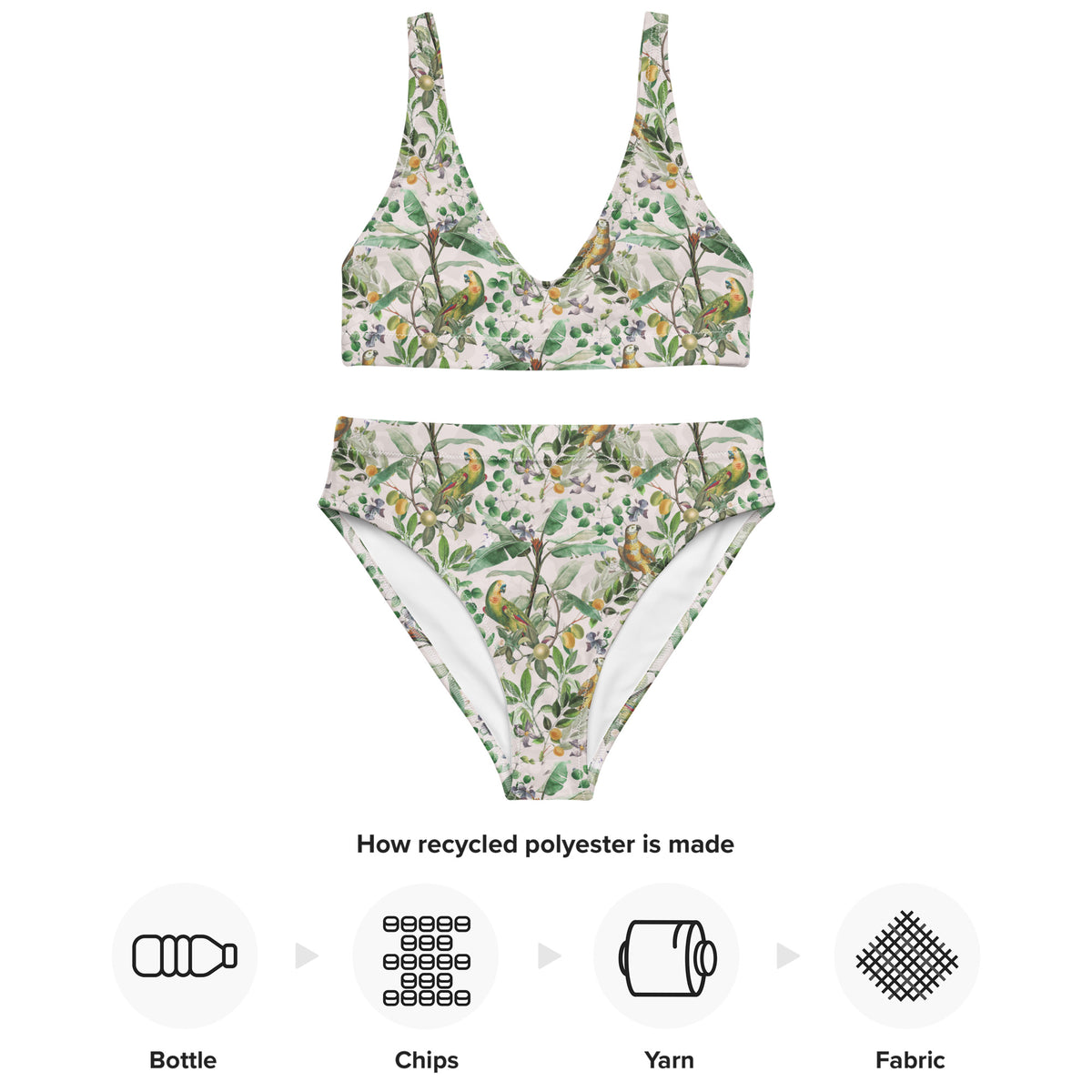 Tropical Treasures Recycled High-waisted Bikini
