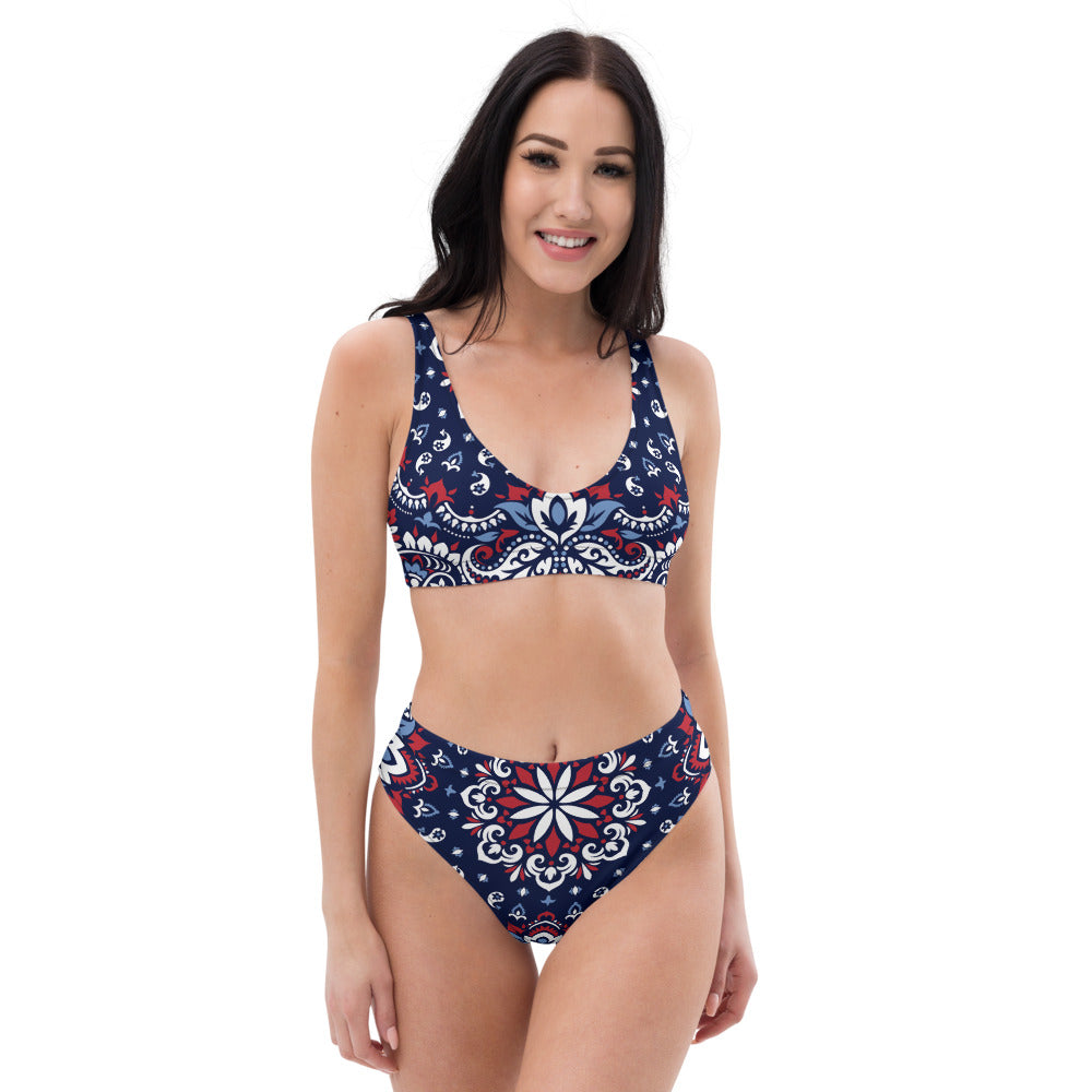 Handkerchief Recycled high-waisted bikini