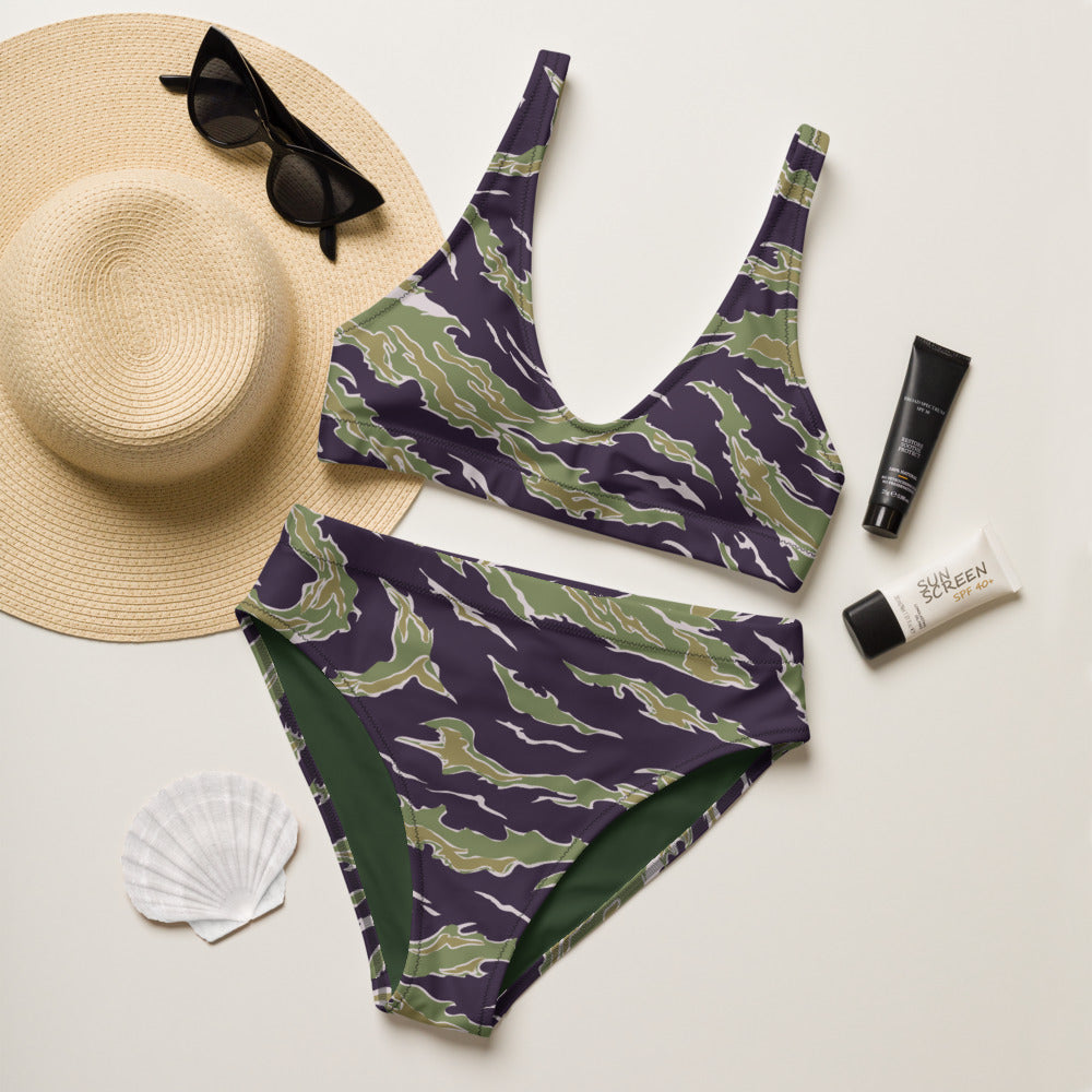 Tiger Stripe Camo Recycled high-waisted bikini