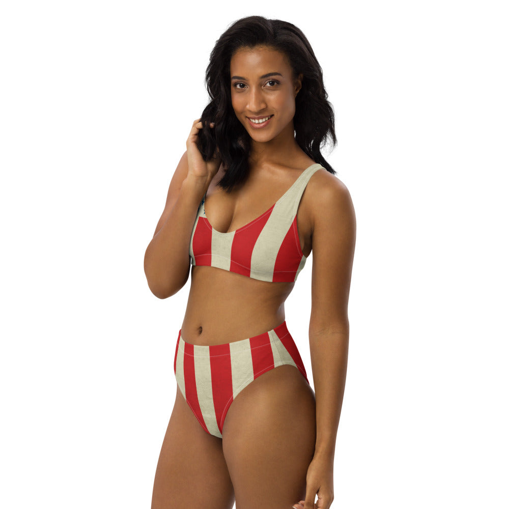 Civil Peace Flag Recycled High-Waisted Bikini