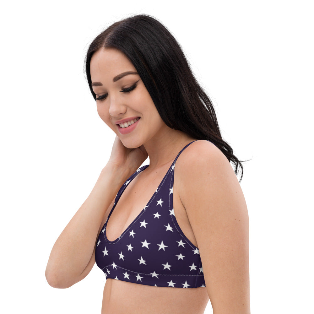 Colonial Stars Recycled Padded Bikini Top