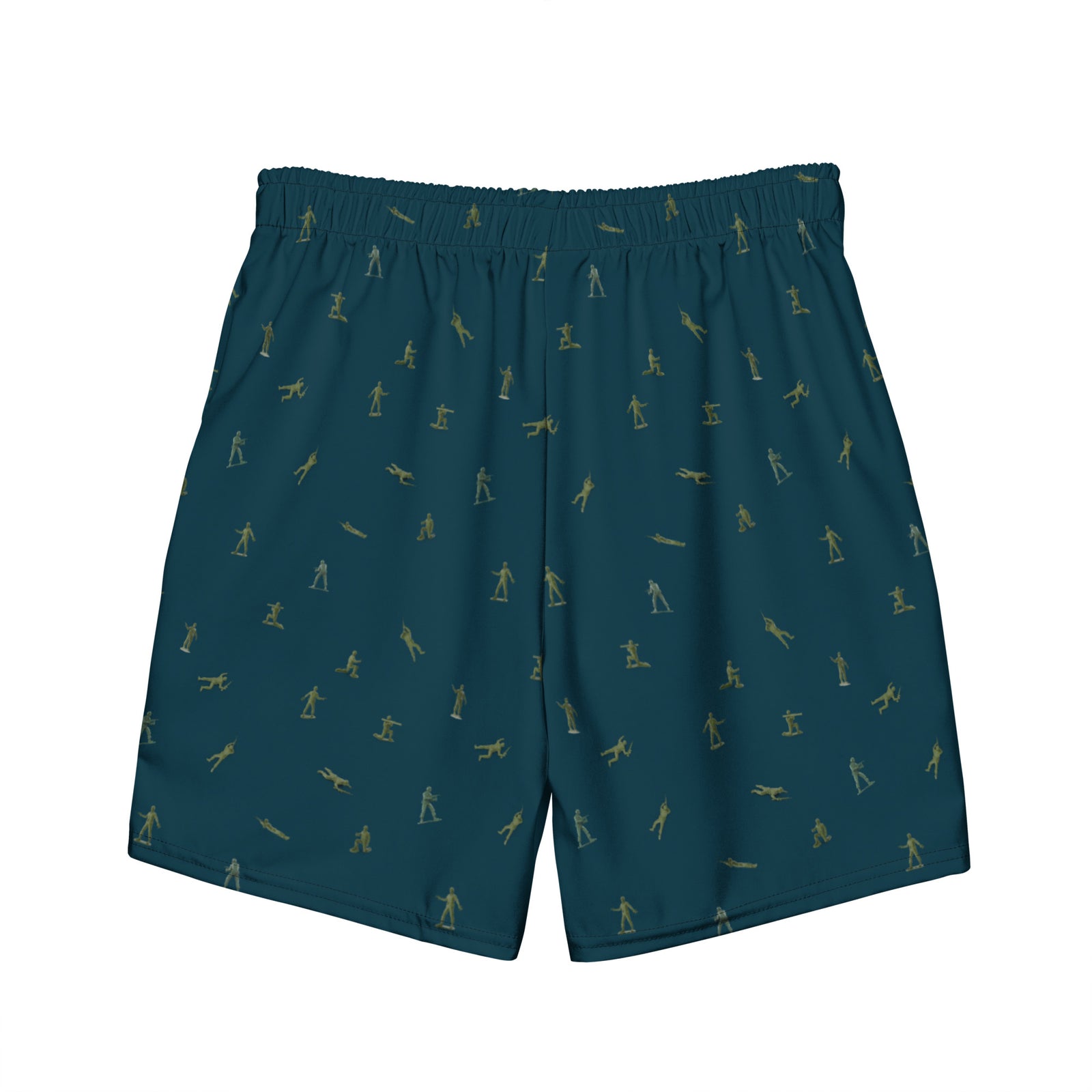 Little Green Army Men Pattern Men's Swim Trunks