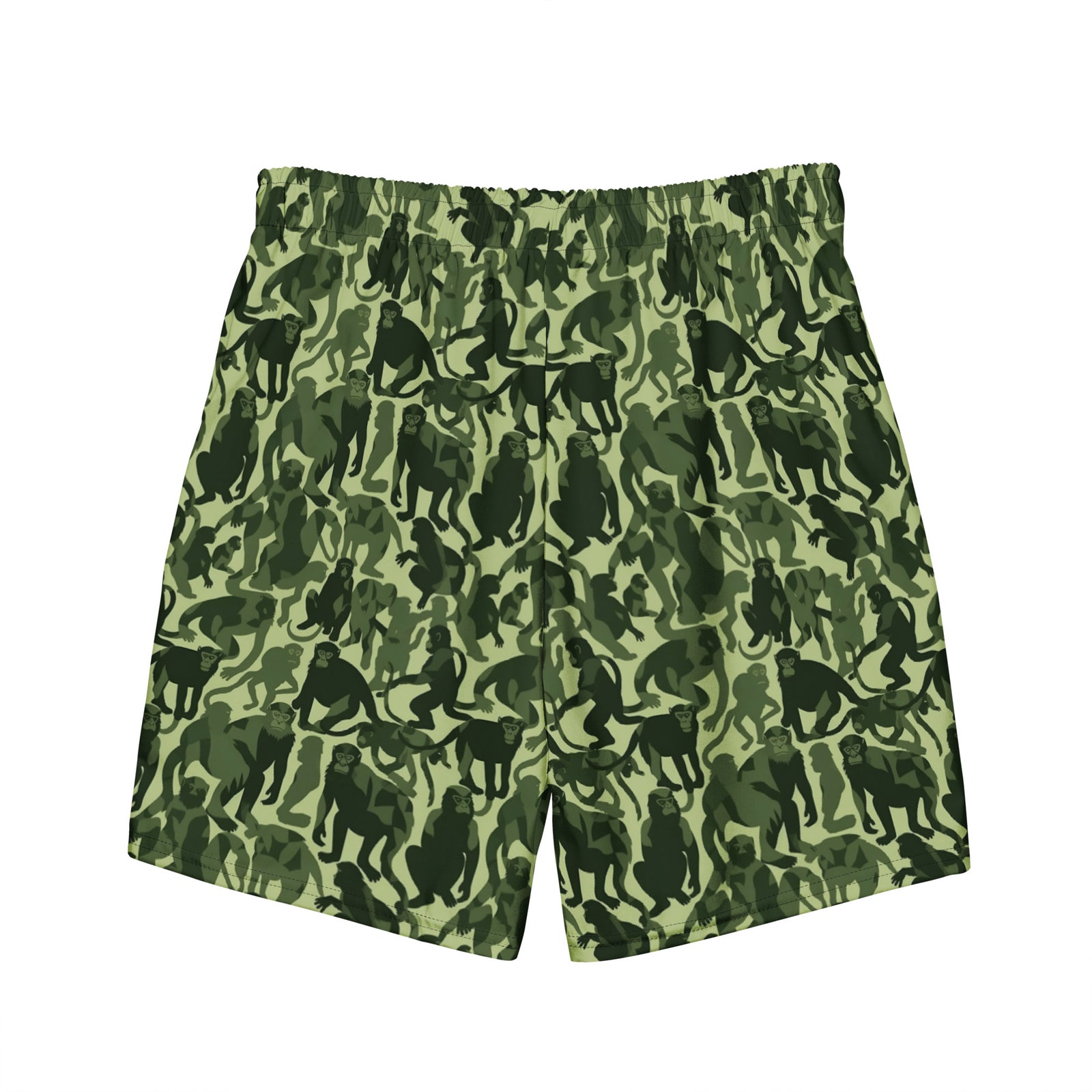 Monkey Business Primate Camo Pattern Men's Swim Trunks