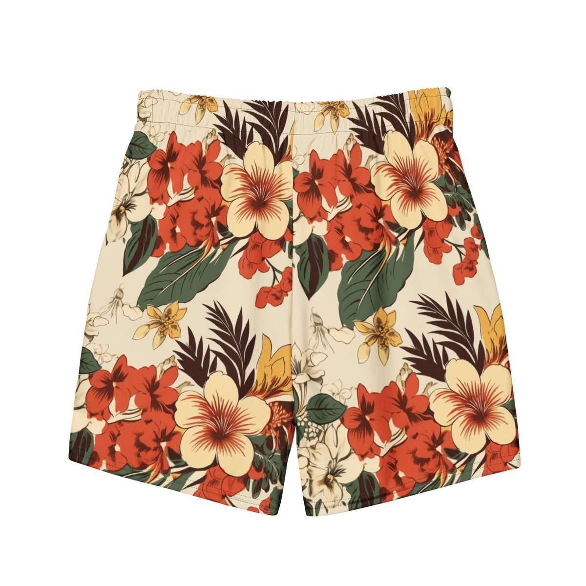 Beachy Bottoms Hawaiian Print Men&#39;s Swim Trunks