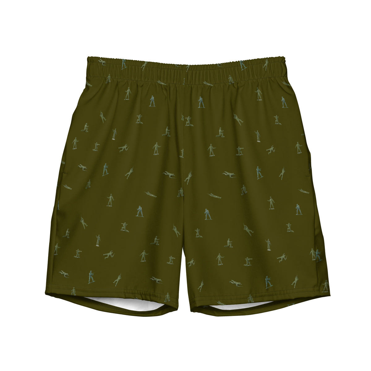 Little Green Army Men Pattern Men&#39;s Swim Trunks