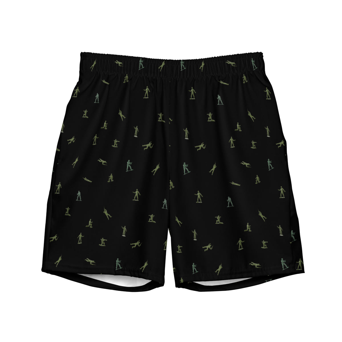 Little Green Army Men Pattern Men&#39;s Swim Trunks