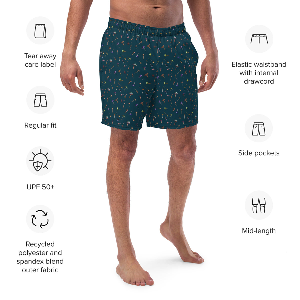 Mushroom Mirage Men&#39;s Swim trunks