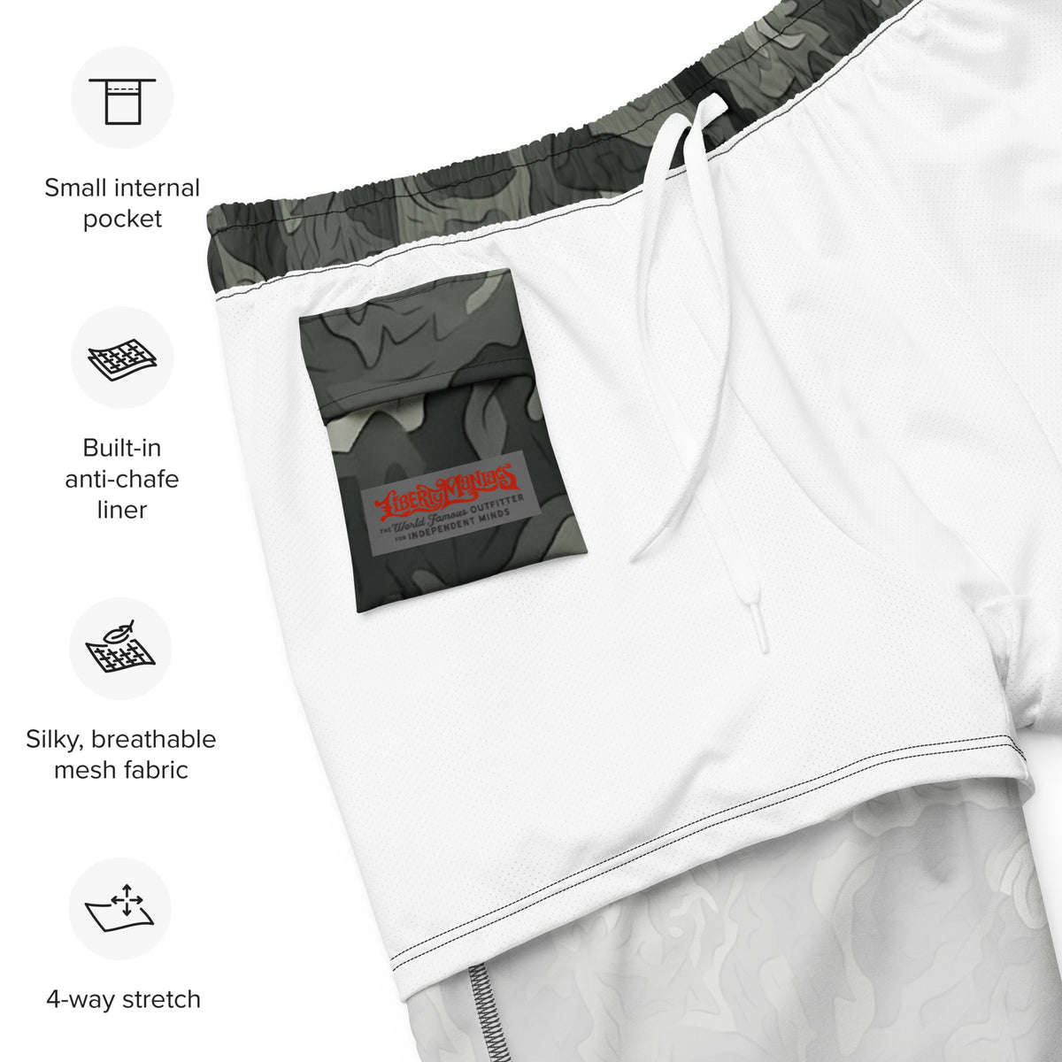 Greyzone Organic Woodland Camouflage Men&#39;s Swim Trunks