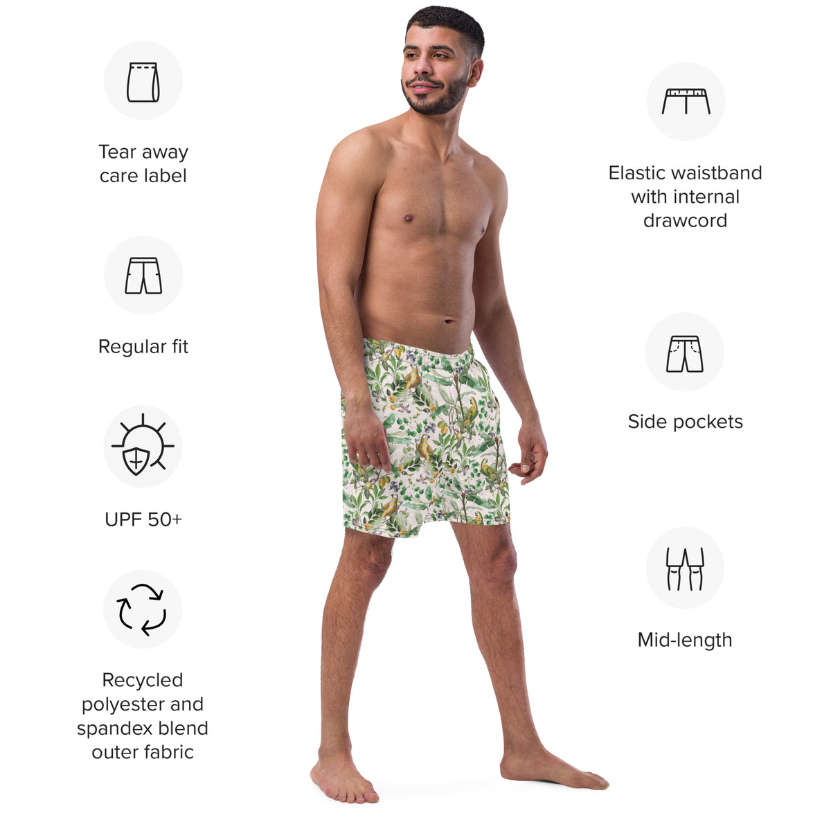 Tropical Treasures Men&#39;s Swim Trunks