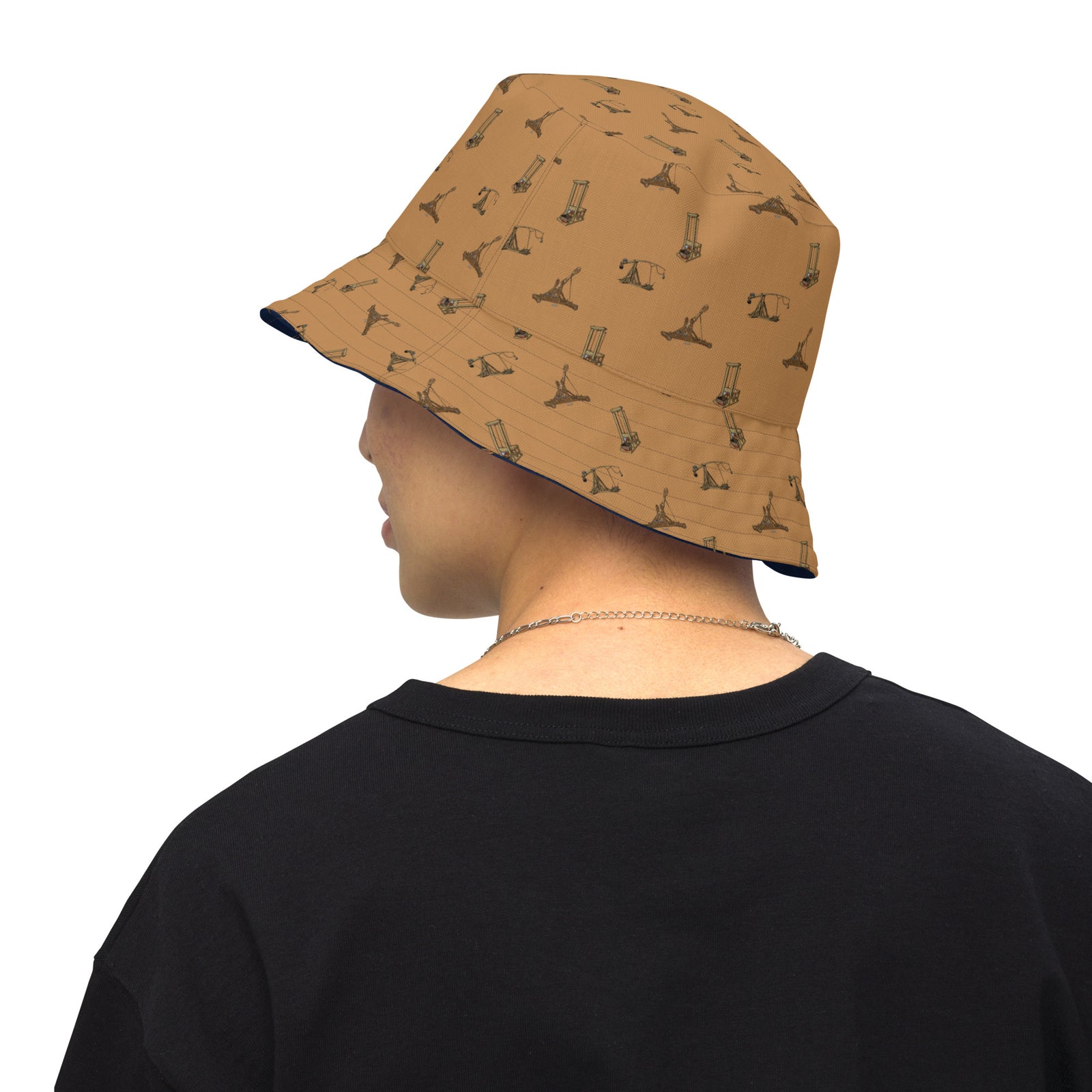 Catapults Trebuchets and Guillotines Maniacs Reversible Bucket Hat