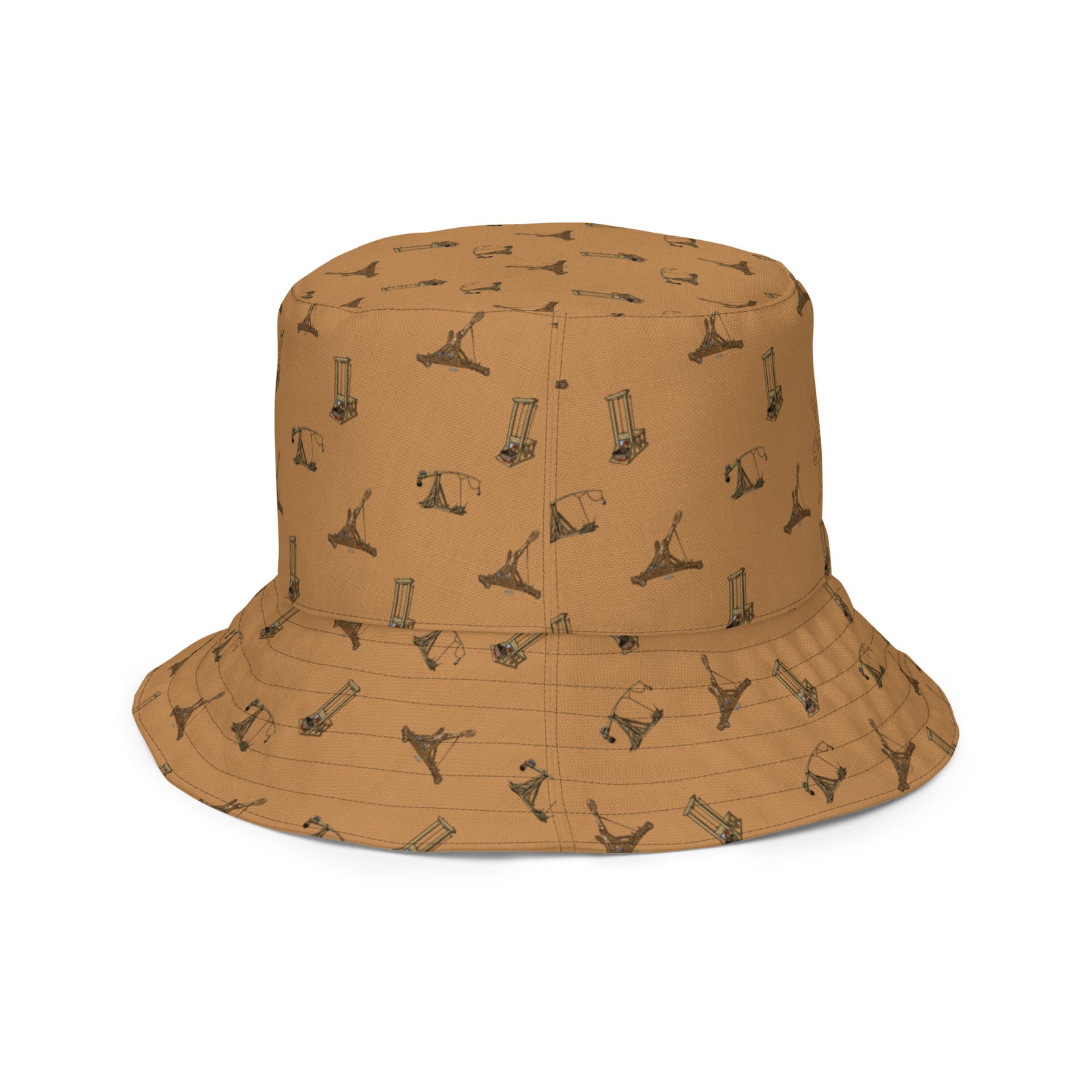Catapults Trebuchets and Guillotines Maniacs Reversible Bucket Hat